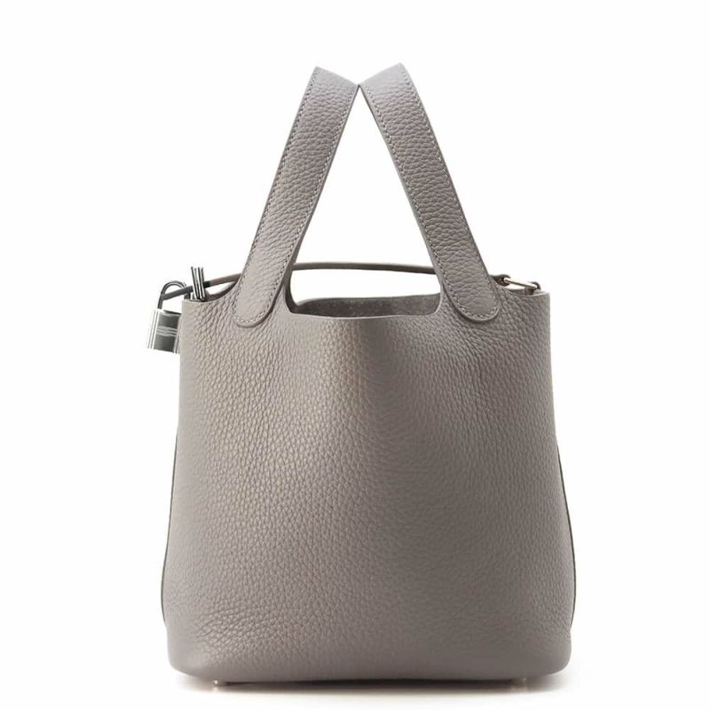 エルメス ハンドバッグ ピコタンロックPM グリメイヤー/シルバー金具 トリヨンクレマンス W刻印