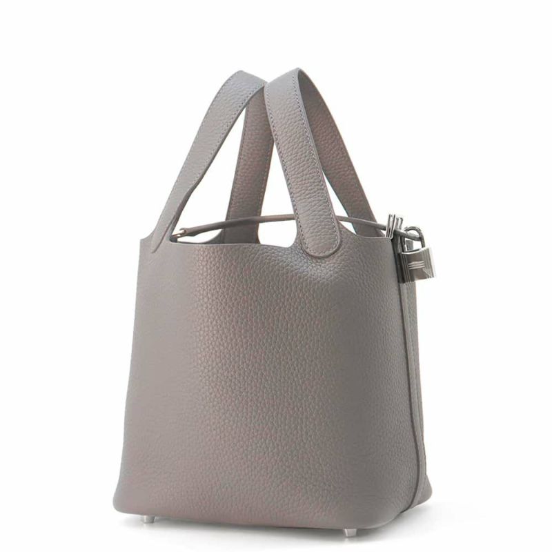 エルメス ハンドバッグ ピコタンロックPM グリメイヤー/シルバー金具 トリヨンクレマンス W刻印