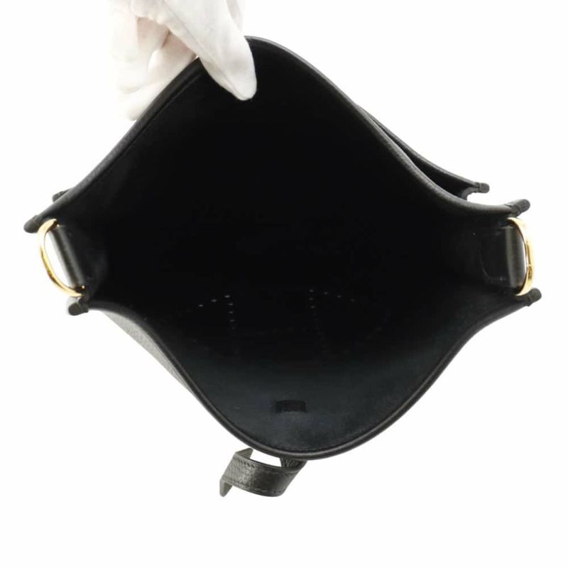 エルメス ショルダーバッグ エブリン3 PM ブラック/ゴールド金具 トリヨンクレマンス W刻印 黒