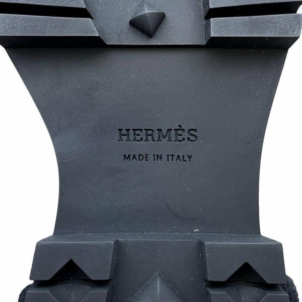 エルメス ブーツ フジ エクスリブリス カーフレザー レディースサイズ37 HERMES 靴 黒