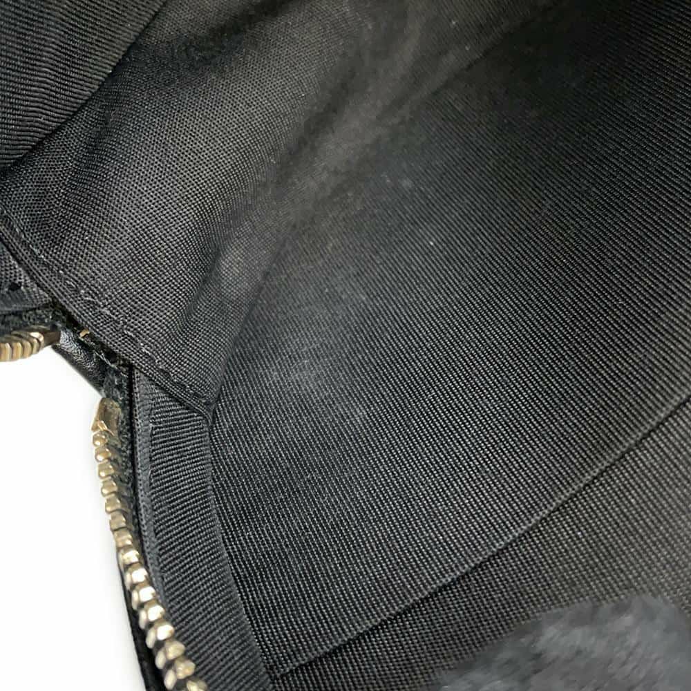 シャネル チェーンショルダーバッグ ココマーク マトラッセ ラウンド フェイクパール ラムスキン AP1050 CHANEL 黒