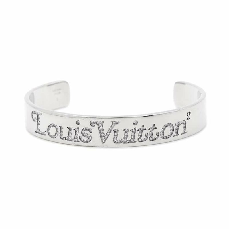 ルイヴィトン ブレスレット ブラスレ スクエアードLV ストラス ラインストーン サイズL MP2694 LOUIS VUITTON