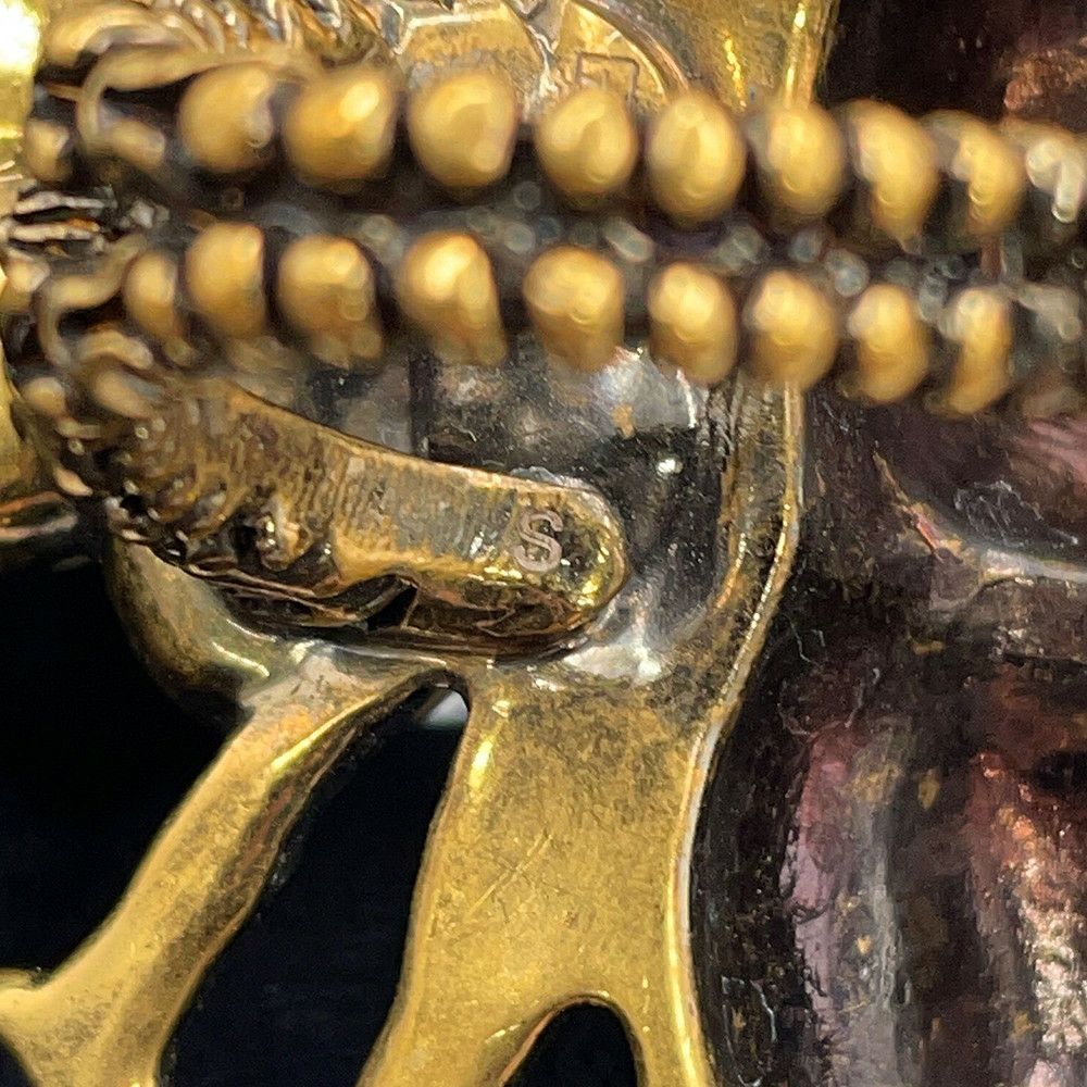 グッチ リング ビー ダブルフィンガー フェイクパール ラインストーン サイズS GUCCI アクセサリー 指輪 蜂