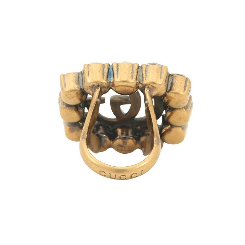 グッチ リング クリスタル GGマーモント ラインストーン サイズXS GUCCI アクセサリー 指輪 12石
