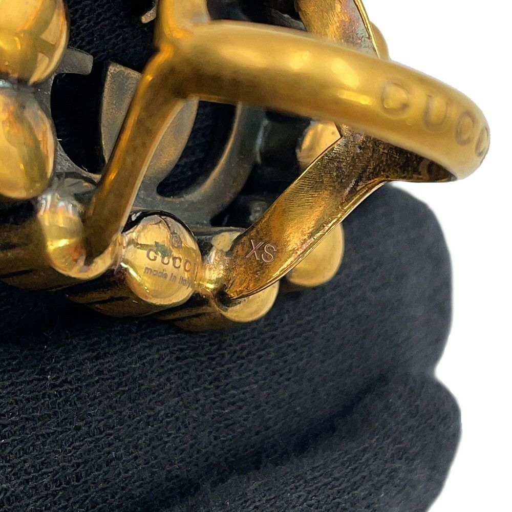 グッチ リング クリスタル GGマーモント ラインストーン サイズXS GUCCI アクセサリー 指輪 12石