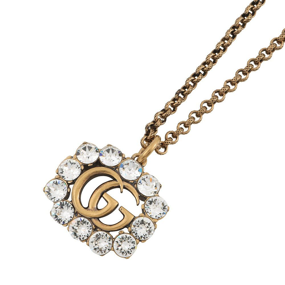 グッチ ネックレス GGマーモント ラインストーン GUCCI アクセサリー