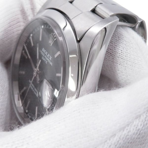 ロレックス オイスターパーペチュアル デイト K番 15200 ROLEX 腕時計 黒文字盤