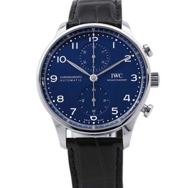 IWC ポルトギーゼ クロノグラフ 150イヤーズ 世界限定2000本 IW371601 腕時計 ブルー文字盤