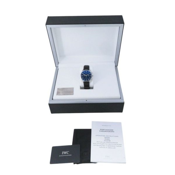 IWC ポルトギーゼ クロノグラフ 150イヤーズ 世界限定2000本 IW371601 腕時計 ブルー文字盤