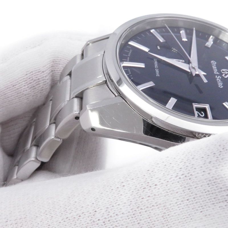 セイコー グランドセイコー スプリングドライブ デイト SBGA375 SEIKO 腕時計 ミッドナイトブルー文字盤