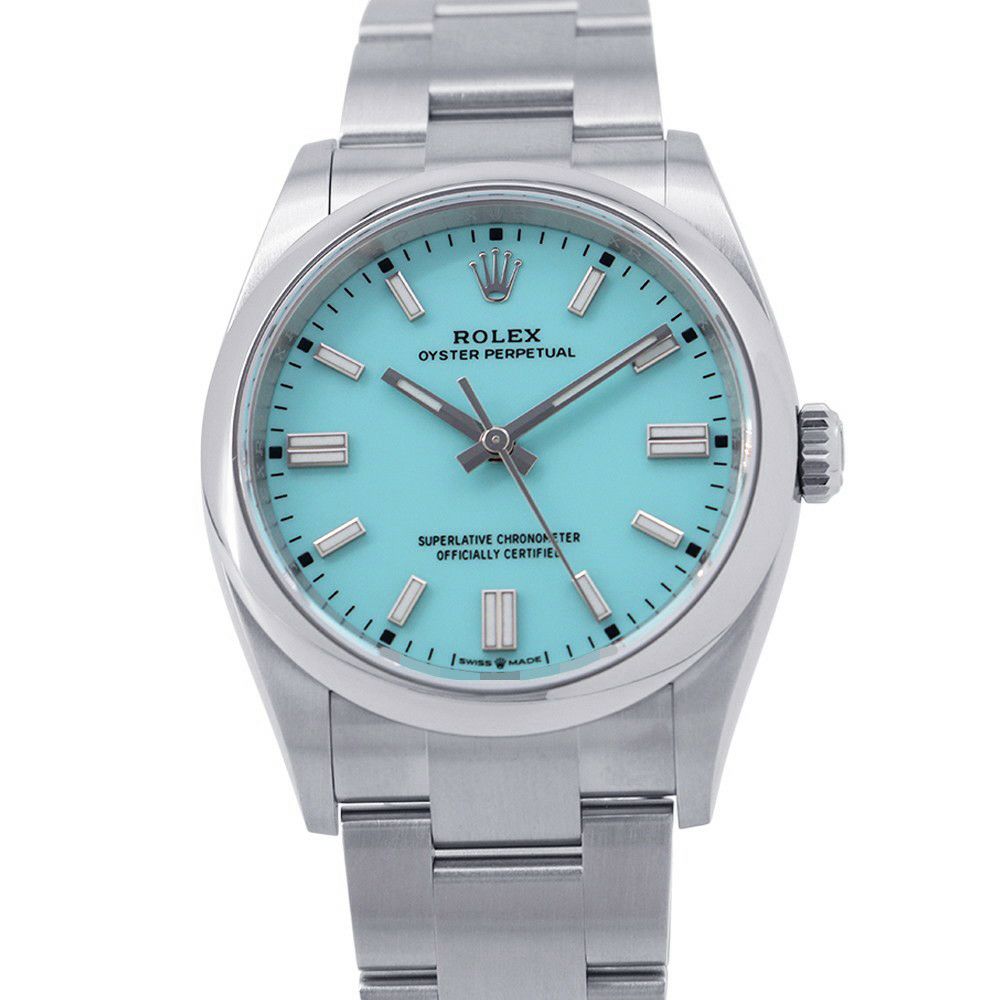 ロレックス オイスターパーペチュアル36 ランダムシリアル ルーレット 126000 ROLEX 腕時計 ターコイズブルー文字盤
