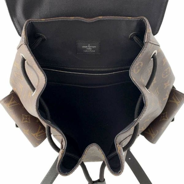 ルイヴィトン リュック モノグラム マカサー クリストファーPM M43735 LOUIS VUITTON ヴィトン バックパック メンズ 黒