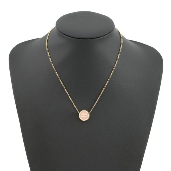 ミュウミュウ ネックレス ロゴ メタル エナメル 5IC096 MIUMIU アクセサリー