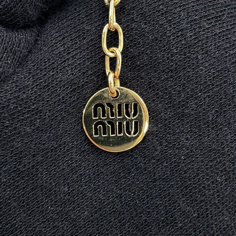 ミュウミュウ ネックレス ロゴ メタル エナメル 5IC096 MIUMIU アクセサリー