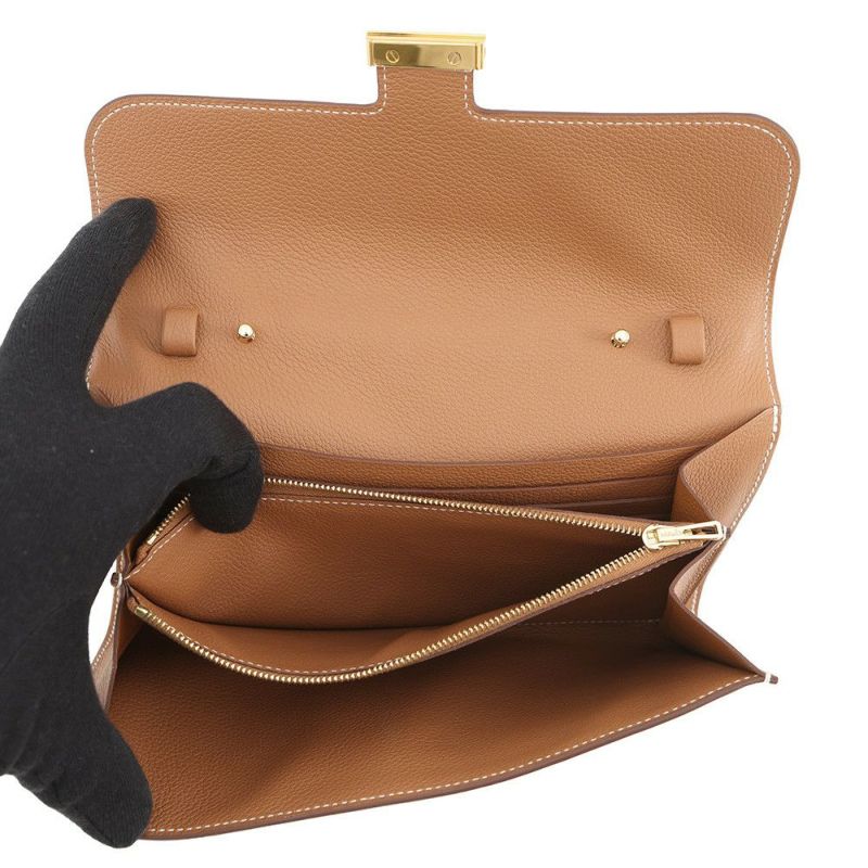 エルメス 長財布 コンスタンス トゥーゴー ロング ゴールド/ゴールド金具 エバーカラー K刻印 財布
