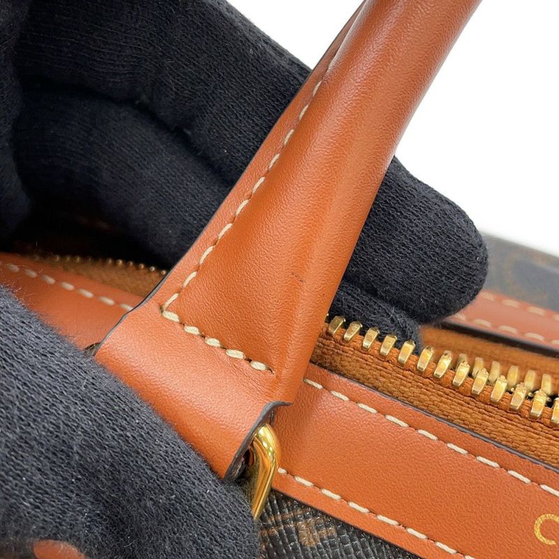 セリーヌ ハンドバッグ トリオンフ ミディアム ボストン PVC 121322 CELINE 2way ブラウン