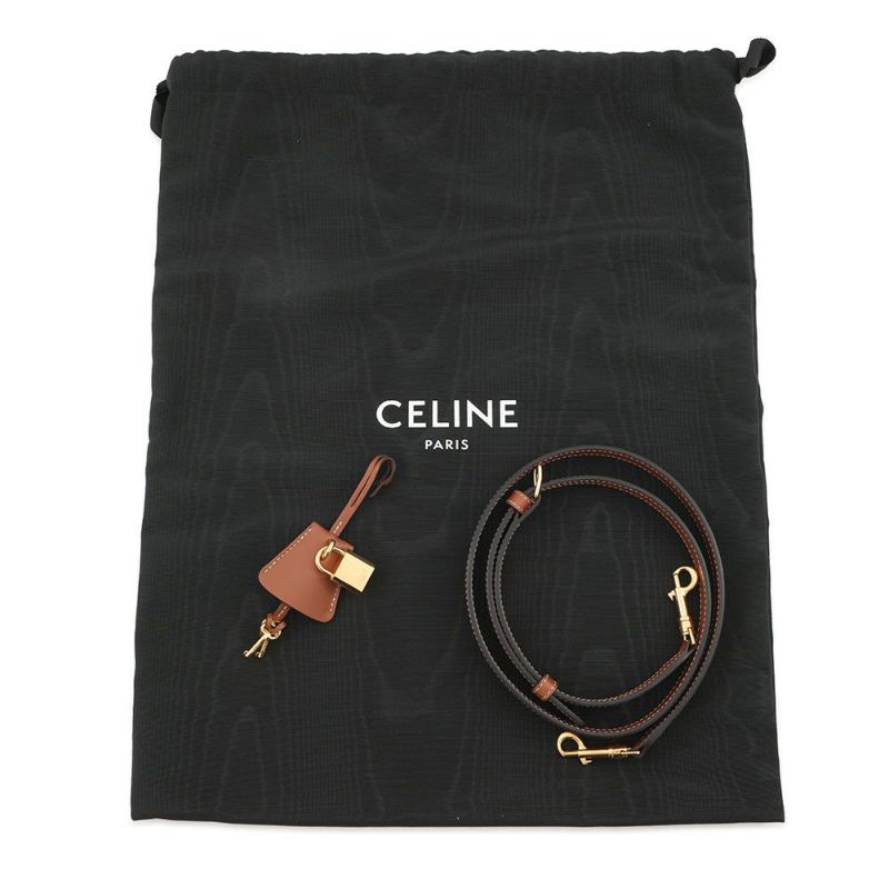 セリーヌ ハンドバッグ トリオンフ ミディアム ボストン PVC 121322 CELINE 2way ブラウン