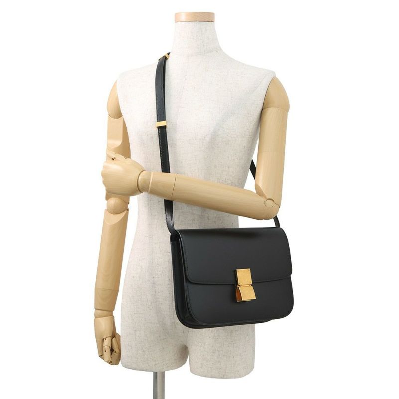 セリーヌ ショルダーバッグ クラシック ボックス ミディアム 164173DLS CELINE 黒