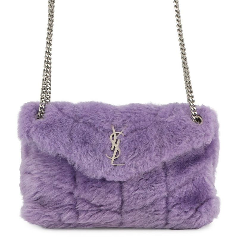 サンローランパリ チェーンショルダー バッグ ルル パファー スモール ファー 577476 SAINT LAURENT PARIS