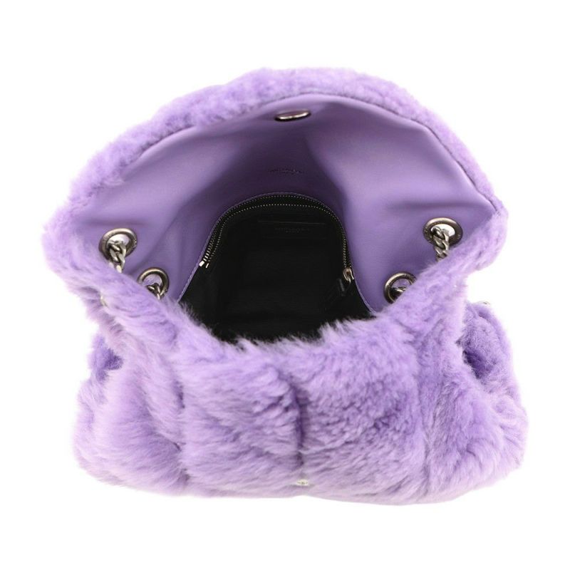 サンローランパリ チェーンショルダー バッグ ルル パファー スモール ファー 577476 SAINT LAURENT PARIS