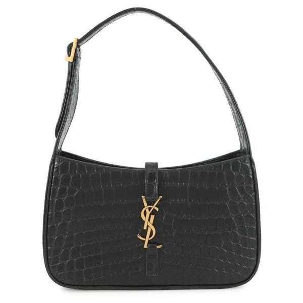 サンローランパリ ショルダーバッグ ル・サンカセット クロコ型押しレザー 657228 SAINT LAURENT PARIS ワンショルダー 黒
