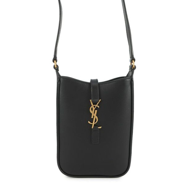 サンローランパリ ショルダーバッグ LE 5 A 7 ミニ バーティカル レザー 735214 SAINT LAURENT PARIS 黒
