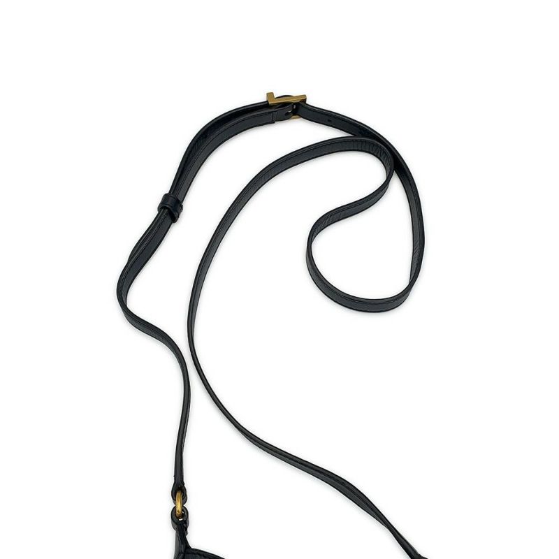 サンローランパリ ショルダーバッグ LE 5 A 7 ミニ バーティカル レザー 735214 SAINT LAURENT PARIS 黒