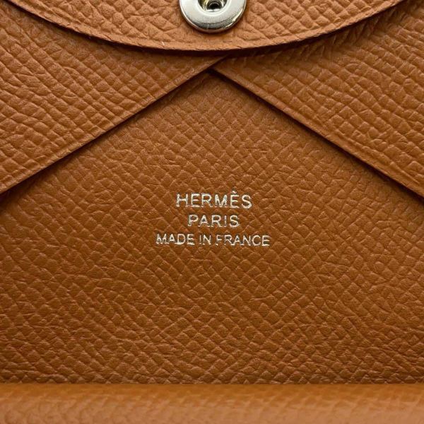 エルメス コインケース カルヴィ デュオ ゴールド/シルバー金具 エプソン B刻印 HERMES 財布