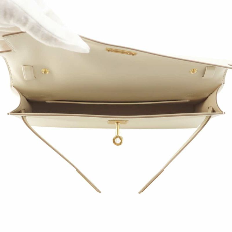 エルメス クラッチバッグ ケリーエラン クレ/ゴールド金具 エプソン W刻印 HERMES ショルダーバッグ