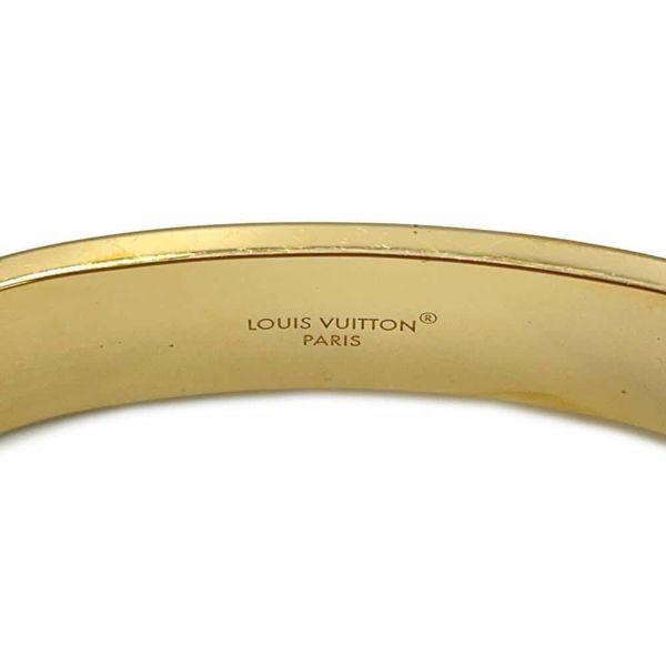 ルイヴィトン ブレスレット ナノ グラム エナメル M1574S LOUIS VUITTON アクセサリー バングル 白 ホワイト