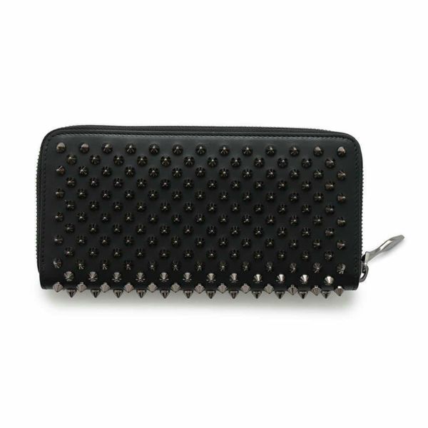 クリスチャン・ルブタン 長財布 パネトーネ スパイク スタッズ レザー 1175099 Christian Louboutin 黒