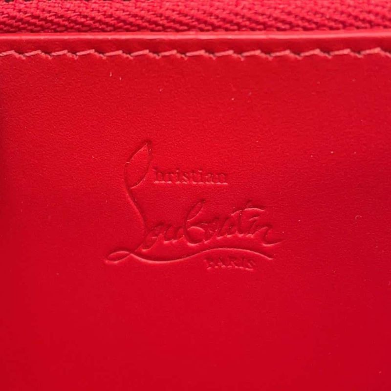 クリスチャン・ルブタン 長財布 パネトーネ スパイク スタッズ レザー 1175099 Christian Louboutin 黒