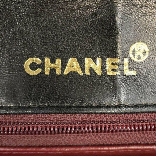 シャネル ショルダーバッグ シェブロン ココマーク ラムスキン CHANEL 黒 ヴィンテージ