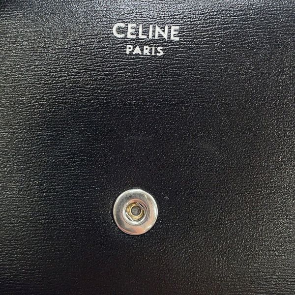 セリーヌ 三つ折り財布 トリオンフ スモール フラップウォレット 10D783DPV.38SI CELINE 黒