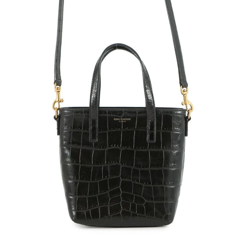 サンローランパリ ハンドバッグ ミニトイ ショッピング 712367 SAINT LAURENT PARIS 2way 黒