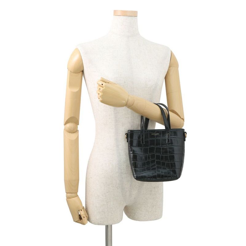 サンローランパリ ハンドバッグ ミニトイ ショッピング 712367 SAINT LAURENT PARIS 2way 黒