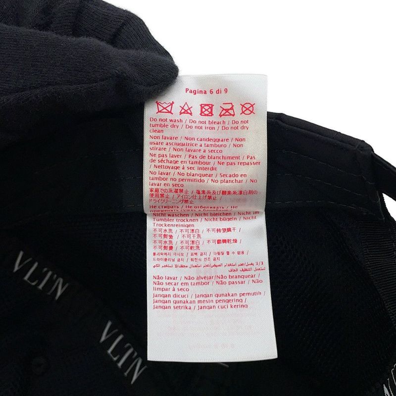 ヴァレンティノ・ガラヴァーニ キャップ VLTNロゴ キャップ ナイロン 3Y2HDA10QYK VALENTINO 帽子 黒