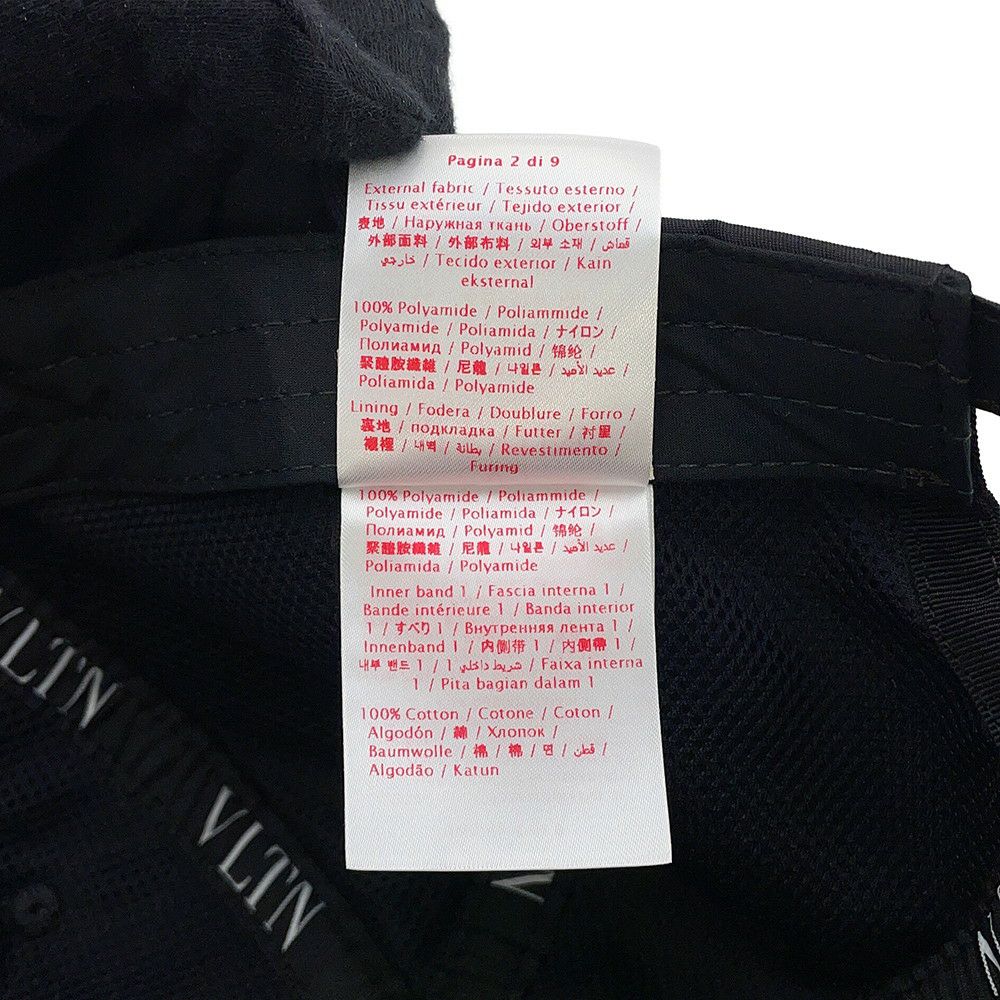 ヴァレンティノ・ガラヴァーニ キャップ VLTNロゴ キャップ ナイロン 3Y2HDA10QYK VALENTINO 帽子 黒
