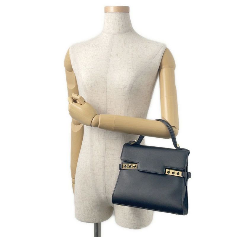 デルヴォー ハンドバッグ タンペートPM レザー AA0505AAX099ZDO 2way 黒