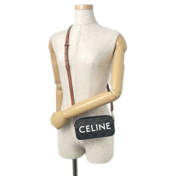 セリーヌ ショルダーバッグ トリオンフ ホリゾンタルポーチ PVC 10L272DM5 CELINE ブラウン