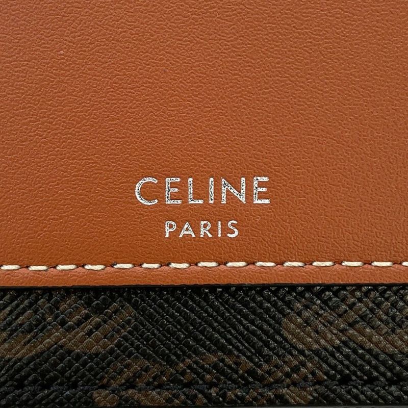 セリーヌ ショルダーバッグ トリオンフ ホリゾンタルポーチ PVC 10L272DM5 CELINE ブラウン