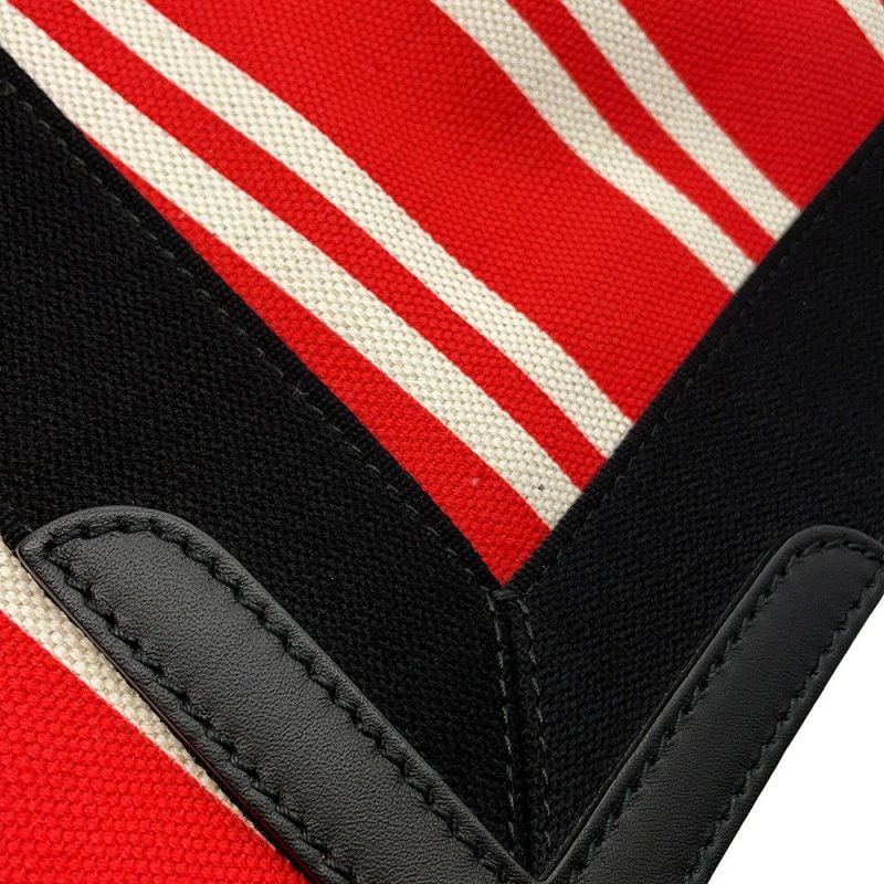 バレンシアガ トートバッグ ストライプ ネイビーカバス S 339933 BALENCIAGA ポーチ付