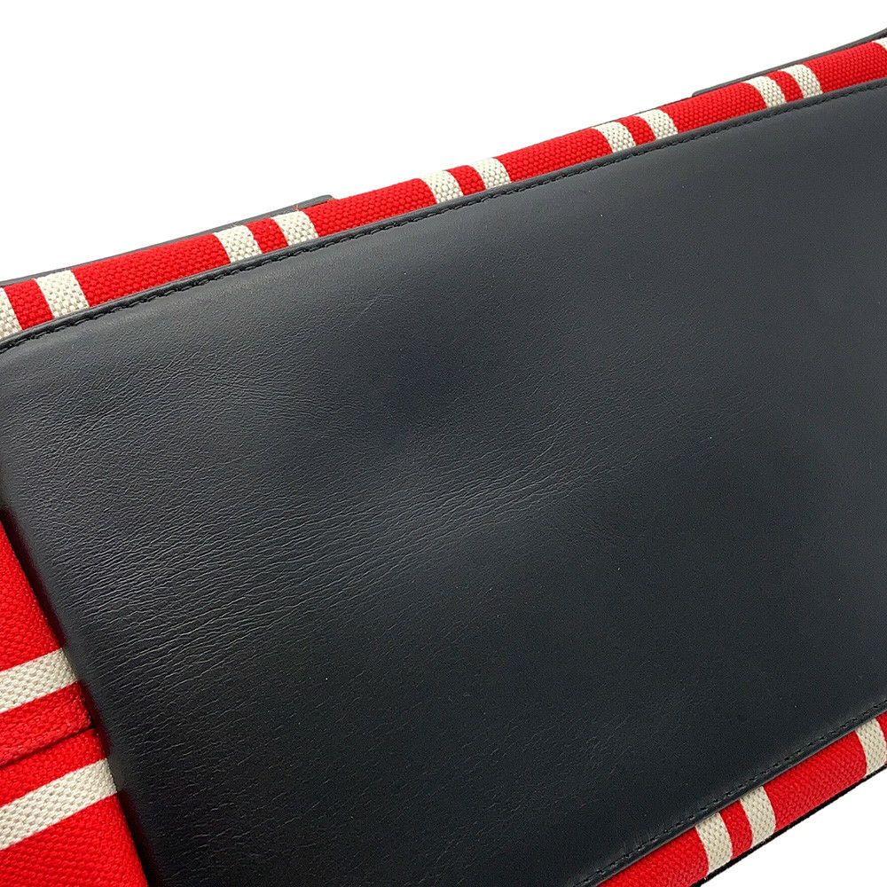 バレンシアガ トートバッグ ストライプ ネイビーカバス S 339933 BALENCIAGA ポーチ付