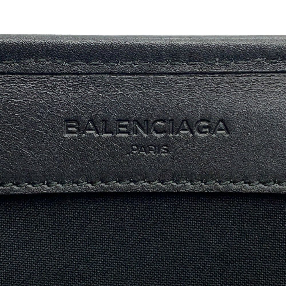 バレンシアガ トートバッグ ストライプ ネイビーカバス S 339933 BALENCIAGA ポーチ付