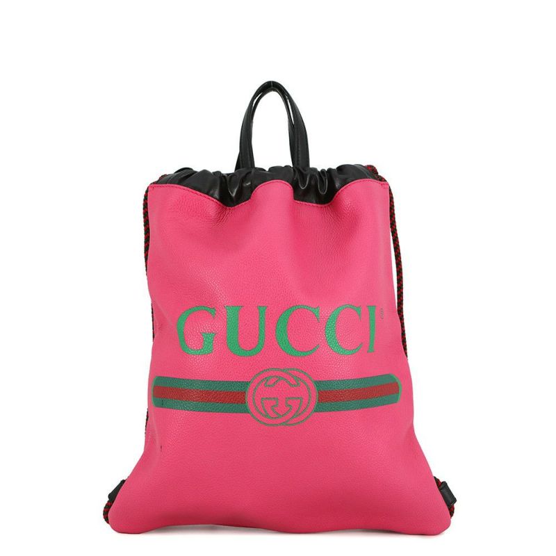 グッチ バックパック ドローストリング ロゴ ナップサック レザー 523586 GUCCI バッグ リュックサック