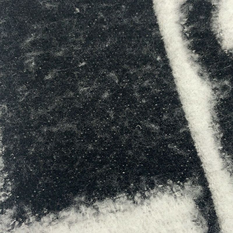 シャネル マフラー ココマーク ロゴ カシミヤ シルク AAA478 CHANEL 黒 白