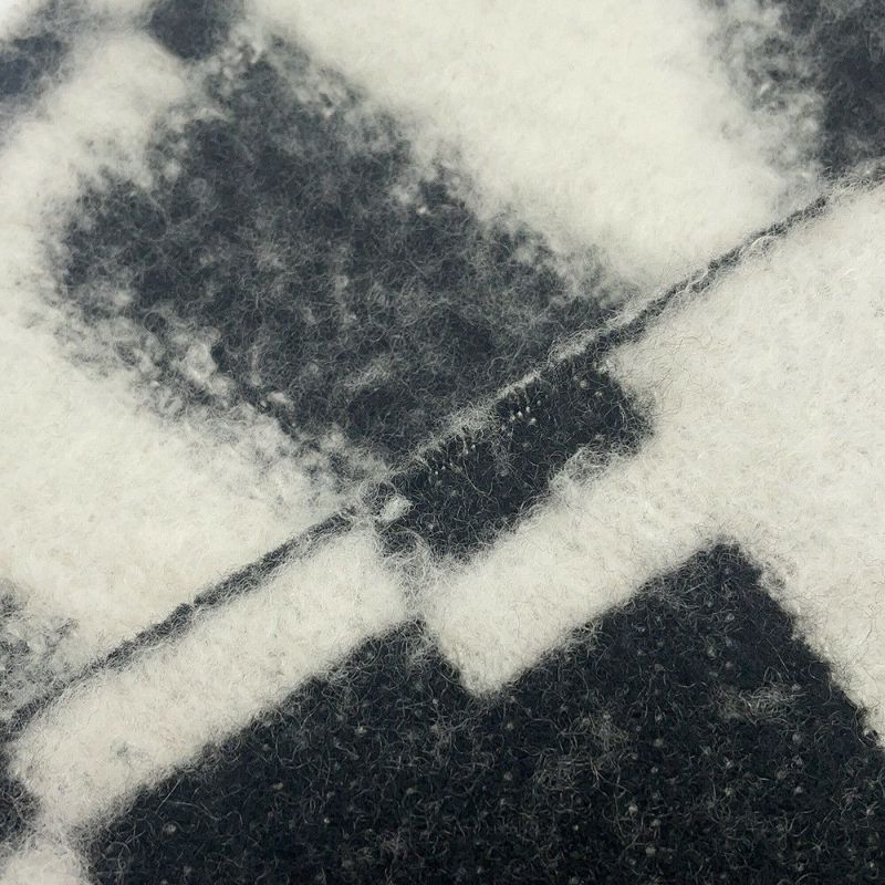 シャネル マフラー ココマーク ロゴ カシミヤ シルク AAA478 CHANEL 黒 白