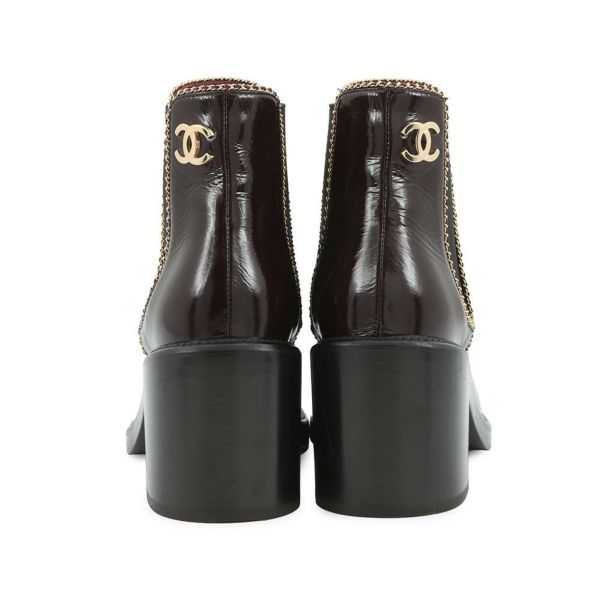 シャネル ショートブーツ サイドゴア ココマーク レザー レディースサイズ37C G46804 CHANEL 靴 黒