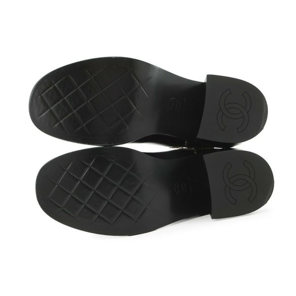 シャネル ショートブーツ サイドゴア ココマーク レザー レディースサイズ37C G46804 CHANEL 靴 黒