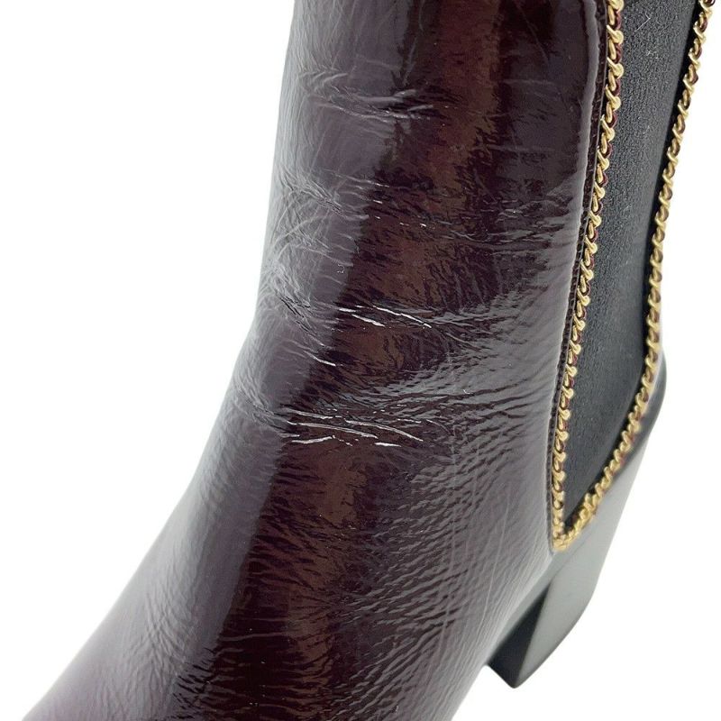 シャネル ショートブーツ サイドゴア ココマーク レザー レディースサイズ37C G46804 CHANEL 靴 黒